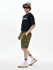 Basic Gabardine Regular Cargo Green Shorts