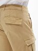 Basic Gabardine Regular Cargo Beige Shorts
