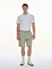 Linen Look Regular Midi Green Shorts