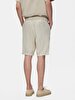Basic Textured Gabardine Beige Shorts