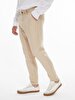 Düz Paça Linen Look Beige Trousers