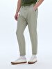 Düz Paça Linen Look Green Trousers