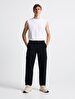Gabardine Regular Cargo Black Trousers
