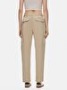 Gabardine Regular Cargo Beige Trousers