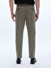 Basic Gabardine Regular Green Trousers