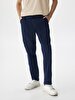 Basic Gabardine Regular Navy Trousers