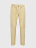 Düz Paça Linen Look Jogger Beige Trousers
