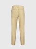 Düz Paça Linen Look Jogger Beige Trousers
