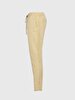 Düz Paça Linen Look Jogger Beige Trousers
