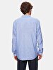 Relaxed Linen Look Blue Shirt
