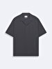 Relaxed Boxy Fit Basic Short Sleeve Antracite Shirt