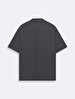 Relaxed Boxy Fit Basic Short Sleeve Antracite Shirt