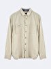 Relaxed Linen Look Basic Beige Shirt