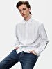 Relaxed Striped Print Long Sleeve Blue Shirt