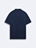 Basic Woven Short Sleeve Relaxed Navy Shirt