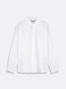 Long Sleeve Linen Look Basic White Shirt