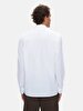 Basic Linen Look Regular Long Sleeve White Shirt