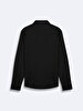 Basic Pompom Long Sleeve Black Shirt