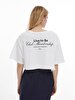 Short Sleeve Crew Neck Surface With Print Crop White T-shirt