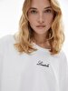 Short Sleeve Crew Neck Surface With Print Crop White T-shirt