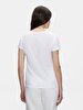 Short Sleeve Basic V-neck Regular White T-shirt