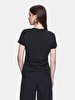 Short Sleeve Basic V-neck Regular Black T-shirt