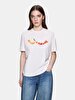 Sign With Print Short Sleeve Regular Lilac T-shirt