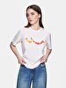 Sign With Print Short Sleeve Regular Lilac T-shirt