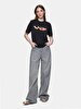 Sign With Print Short Sleeve Regular Black T-shirt