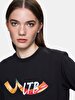 Sign With Print Short Sleeve Regular Black T-shirt