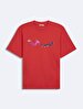 Sign With Print Short Sleeve Regular Red T-shirt