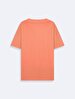 V-neck Basic Short Sleeve Relaxed Fit Pink T-shirt
