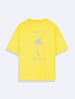 Print With Print Short Sleeve Relaxed Yellow T-shirt
