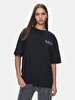 Print With Print Short Sleeve Relaxed Black T-shirt