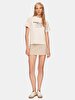 Crew Neck Short Sleeve Regular Beige T-shirt