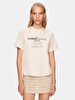 Crew Neck Short Sleeve Regular Beige T-shirt