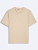 Crew Neck Short Sleeve Regular Beige T-shirt