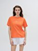 Crew Neck Short Sleeve Regular Orange T-shirt