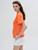 Crew Neck Short Sleeve Regular Orange T-shirt