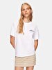 Surface With Print Basic Short Sleeve Regular White T-shirt