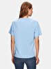 Print Short Sleeve Blue T-shirt