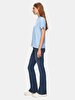 Print Short Sleeve Blue T-shirt