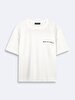 Contrast Print Short Sleeve Crew Neck Relaxed White T-shirt
