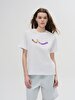 Sign With Print Short Sleeve Regular White T-shirt
