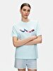 Sign With Print Short Sleeve Regular Blue T-shirt