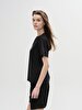 Sign With Print Short Sleeve Regular Black T-shirt