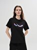 Sign With Print Short Sleeve Regular Black T-shirt