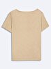 Short Sleeve V-neck Regular Brown T-shirt