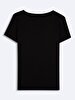 Short Sleeve V-neck Regular Black T-shirt