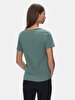 Short Sleeve V-neck Regular Green T-shirt